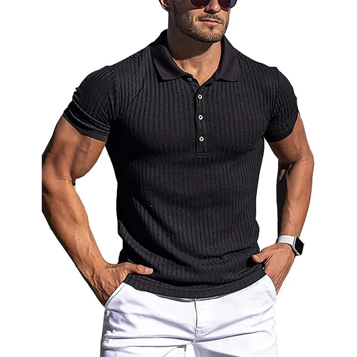 Elegantne triibuline poloshirt
