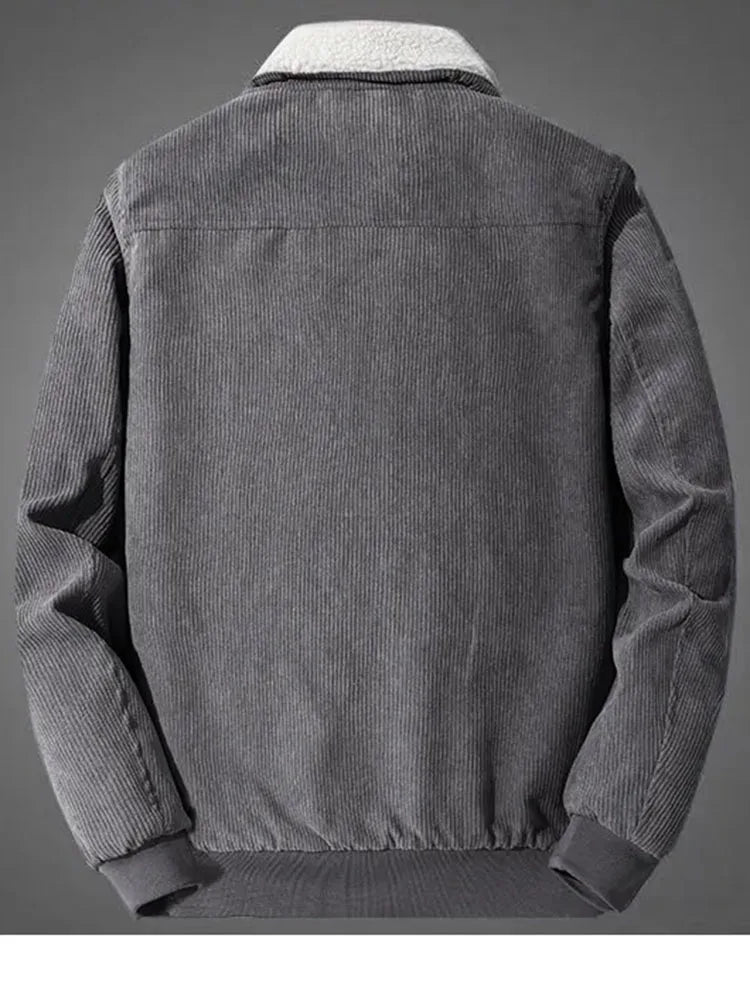 Elegantne Corduroy jakk fleecevoodriga