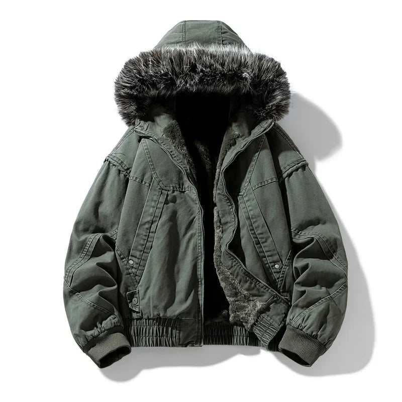 Elegantne fliisvoodriga cargo-jakk