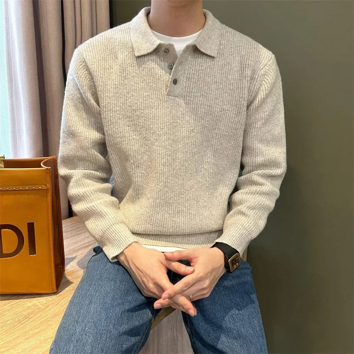 Elegantne kudumisega polosweater