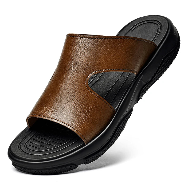 Elegantne nahkne meeste sandaalid