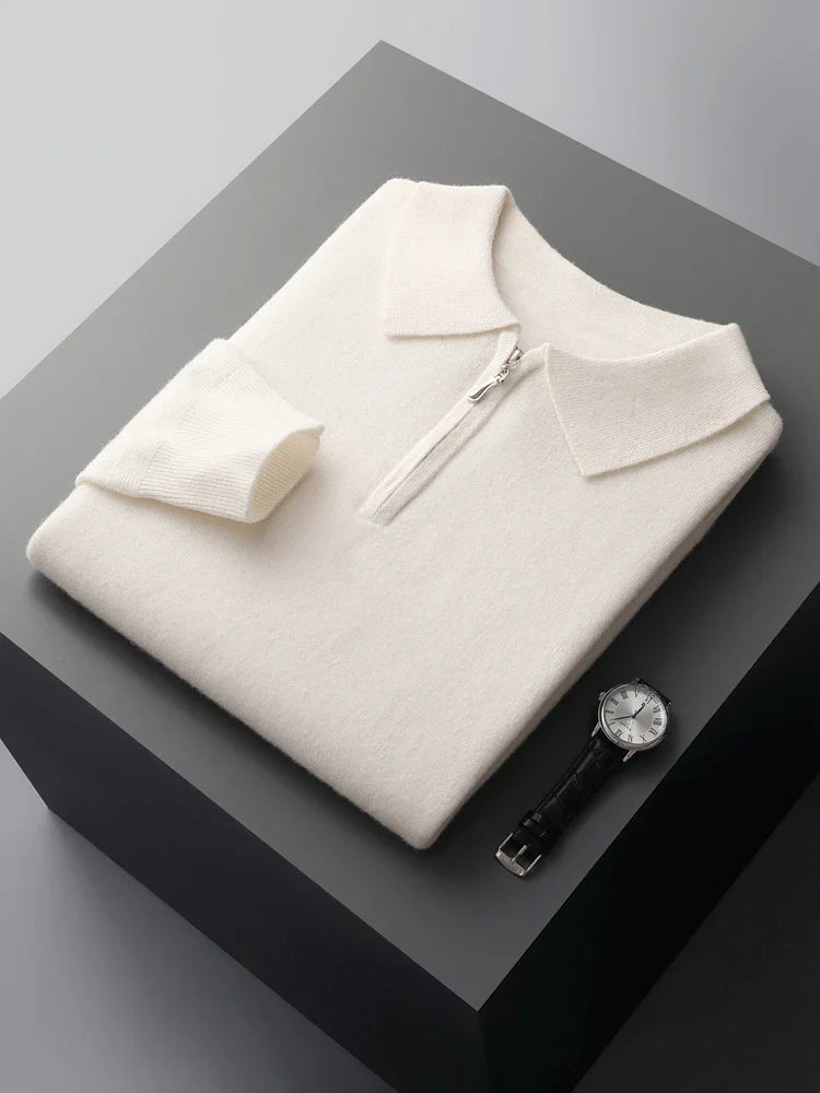 Elegantne kašmiirist polo-sweater