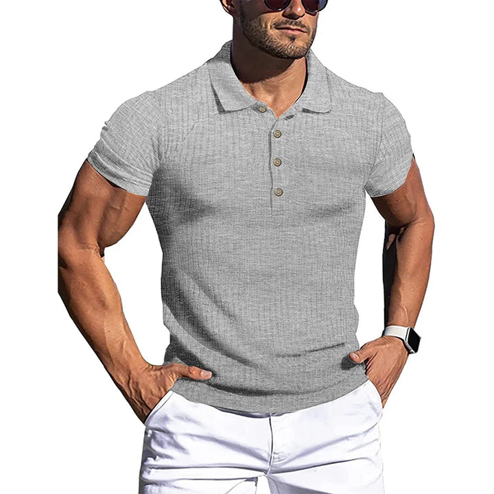 Elegantne triibuline poloshirt