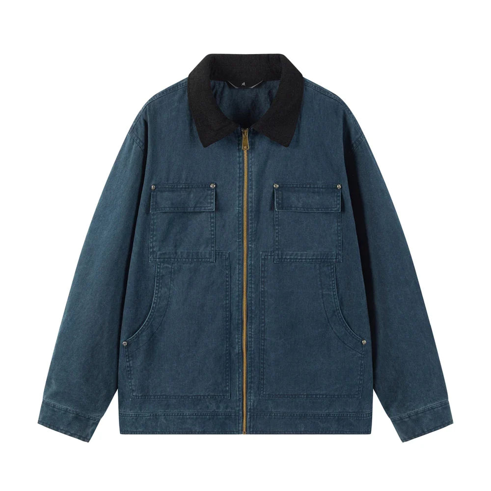 Elegantne puuvillane denim jakk