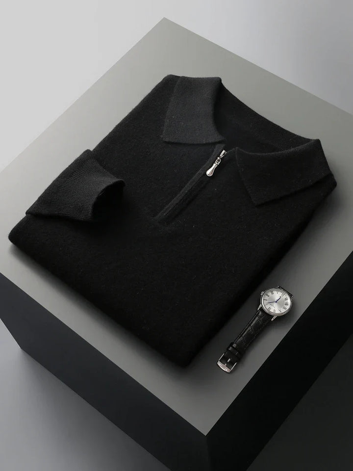Elegantne kašmiirist polo-sweater