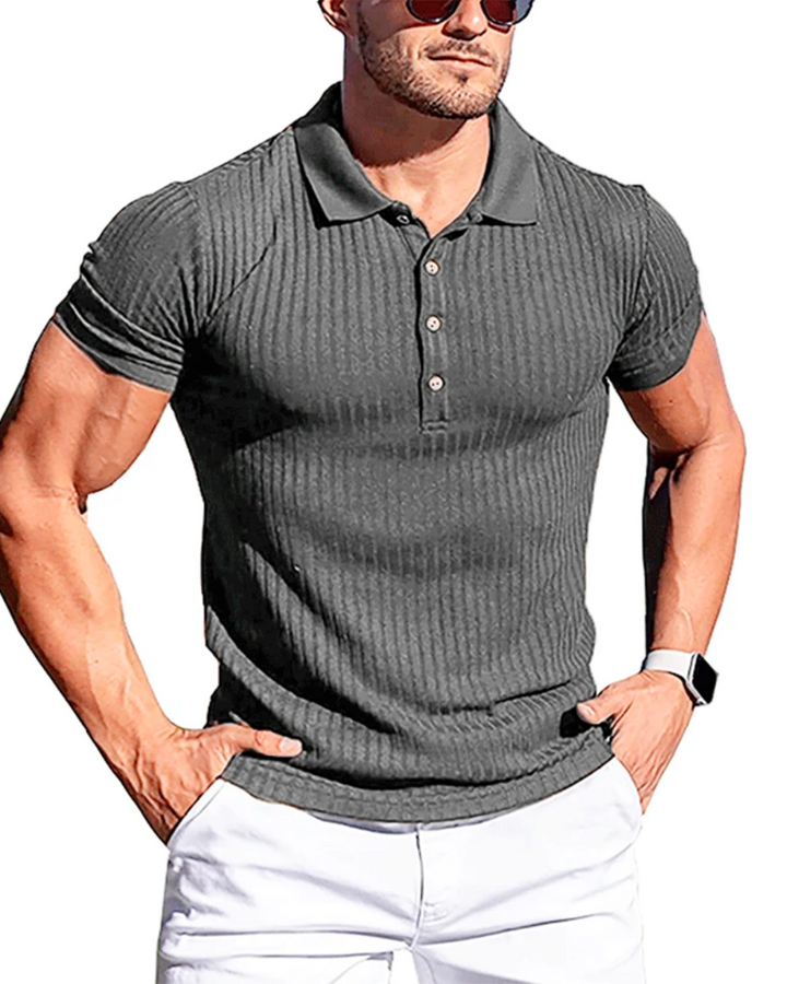 Elegantne triibuline poloshirt