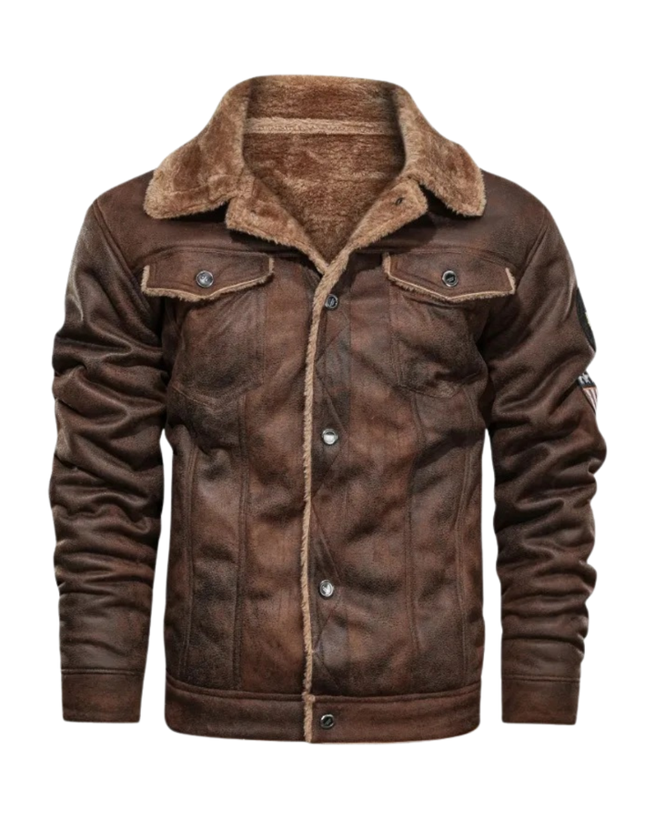 Elegantne soe fleece nahkjakk