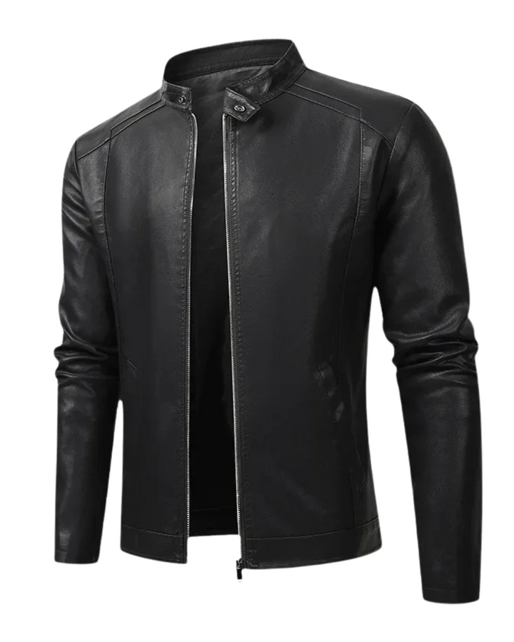 Elegantne meeste nahk biker-jakk