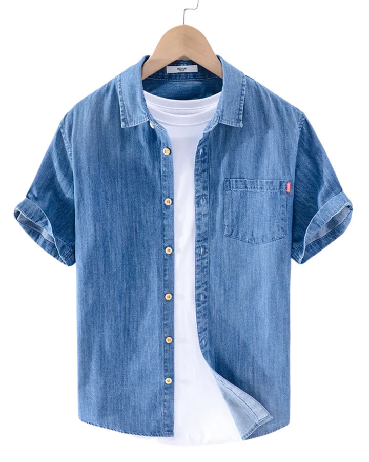 Lühikeste varrukatega denim-särk