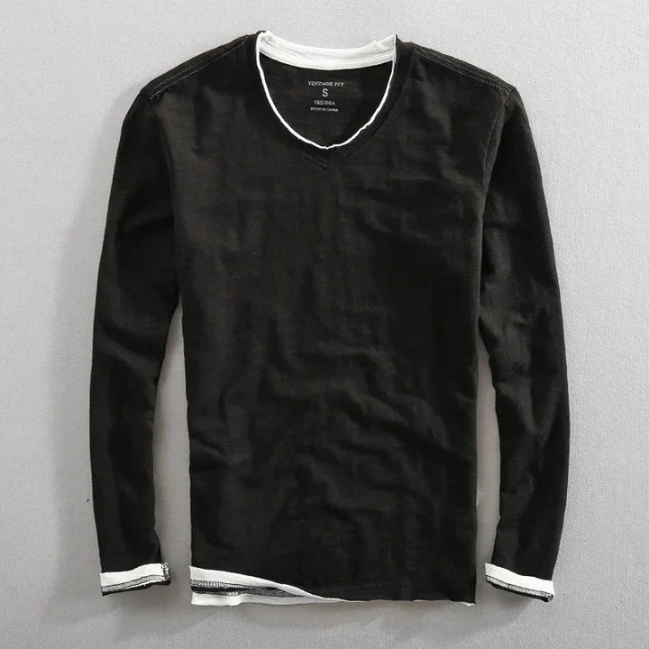 Pariisi Vintage T-särk pikkade varrukatega