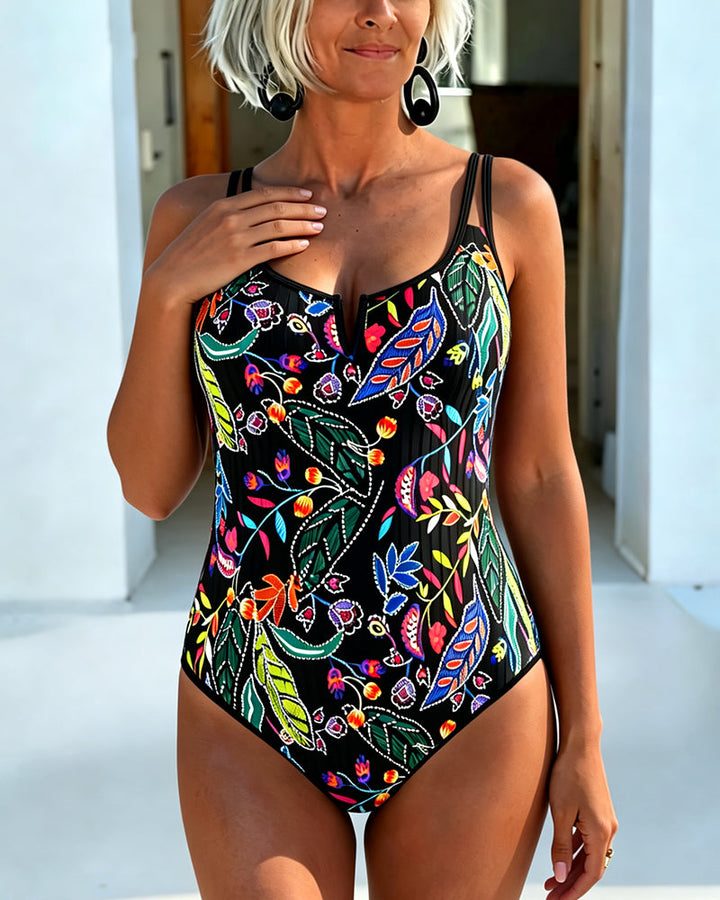 Marina | Elegantne mustriga ujumistrikoo
