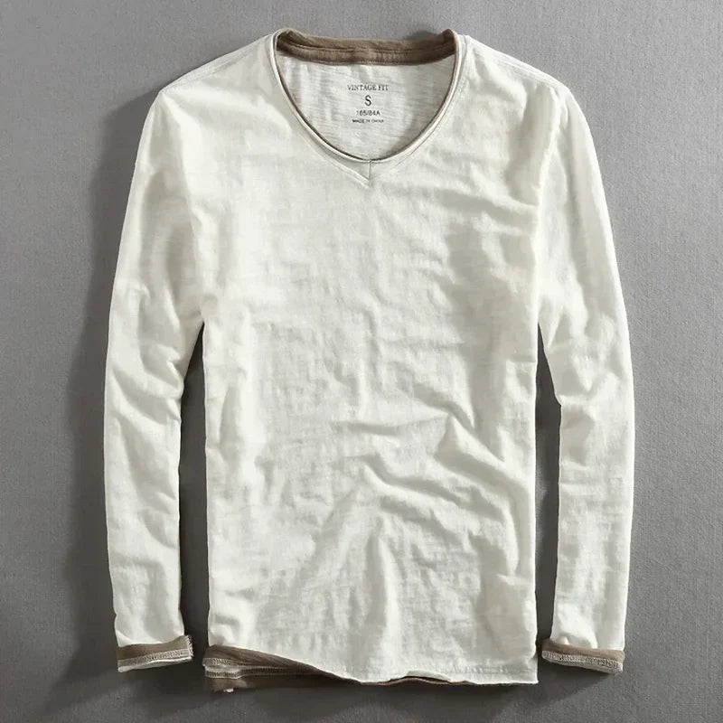 Pariisi Vintage T-särk pikkade varrukatega
