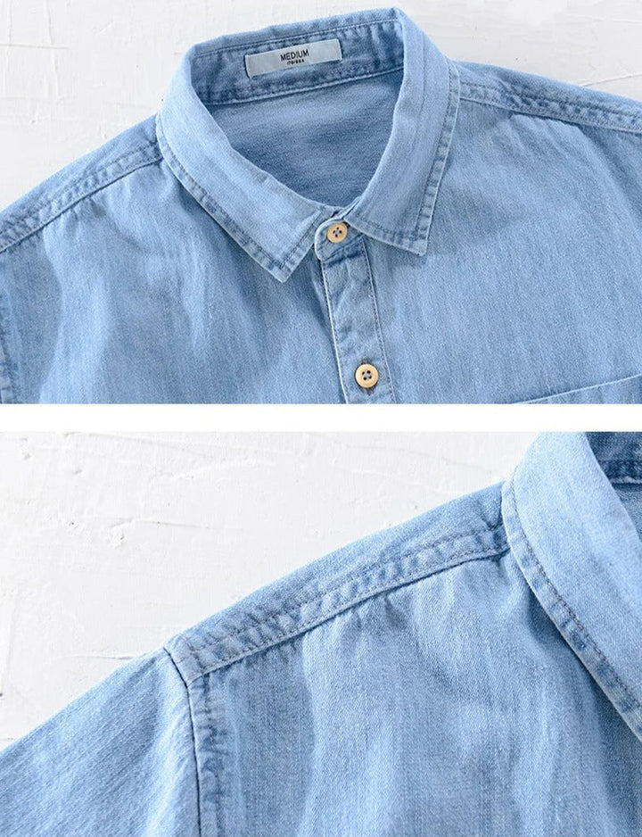 Lühikeste varrukatega denim-särk