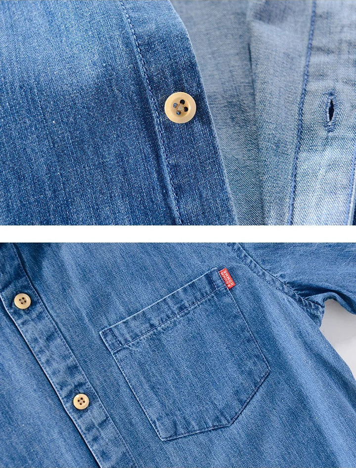 Lühikeste varrukatega denim-särk