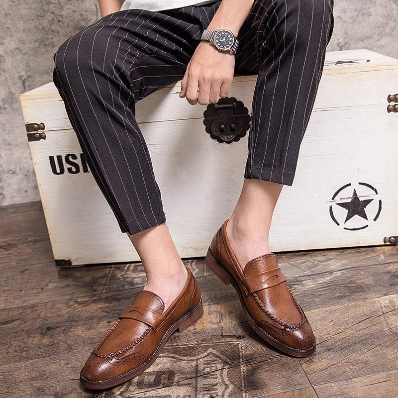 Šikid nahast loafers