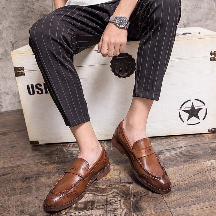 Šikid nahast loafers