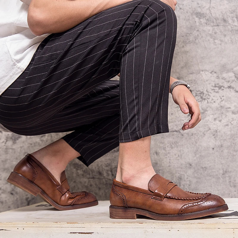 Šikid nahast loafers