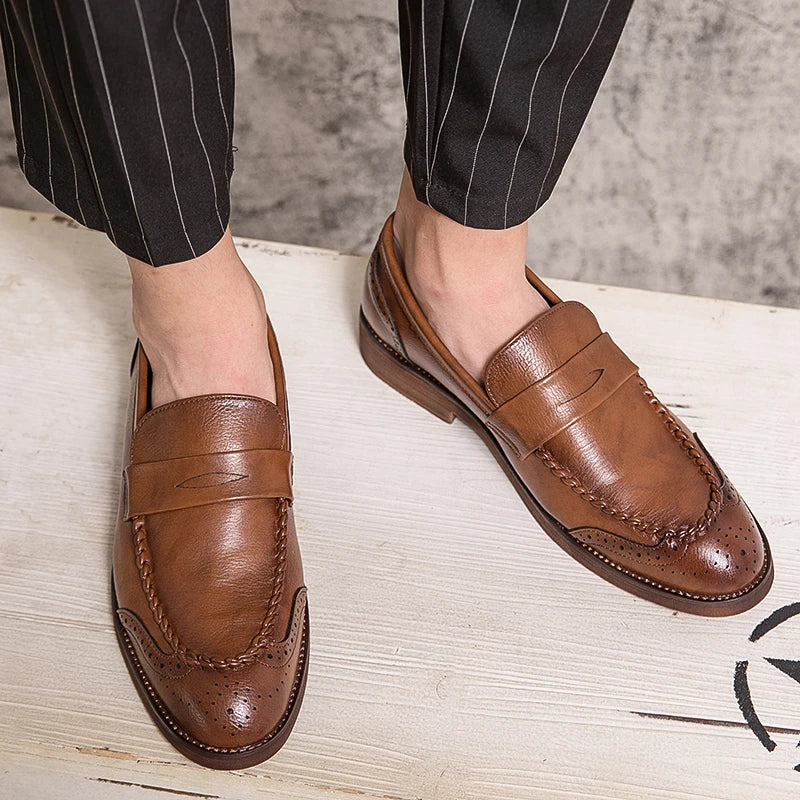 Šikid nahast loafers