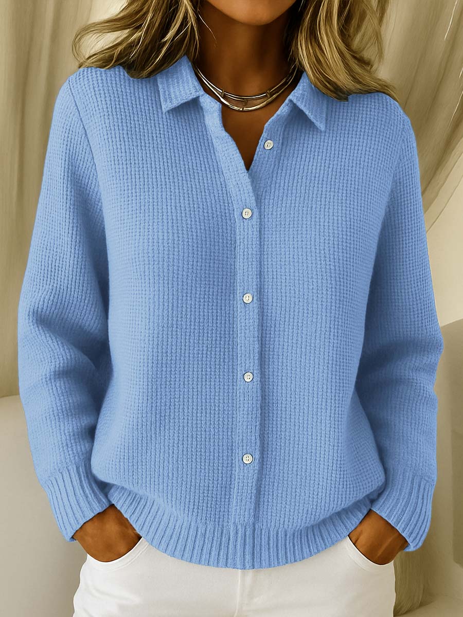 Katrina – Tekstureeritud Kootud Kardigan Nööbiga