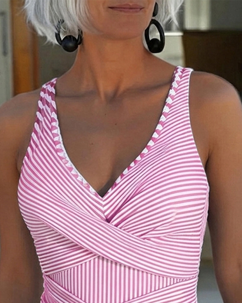 Sofía | Elegantne triibuline ujumistrikoo