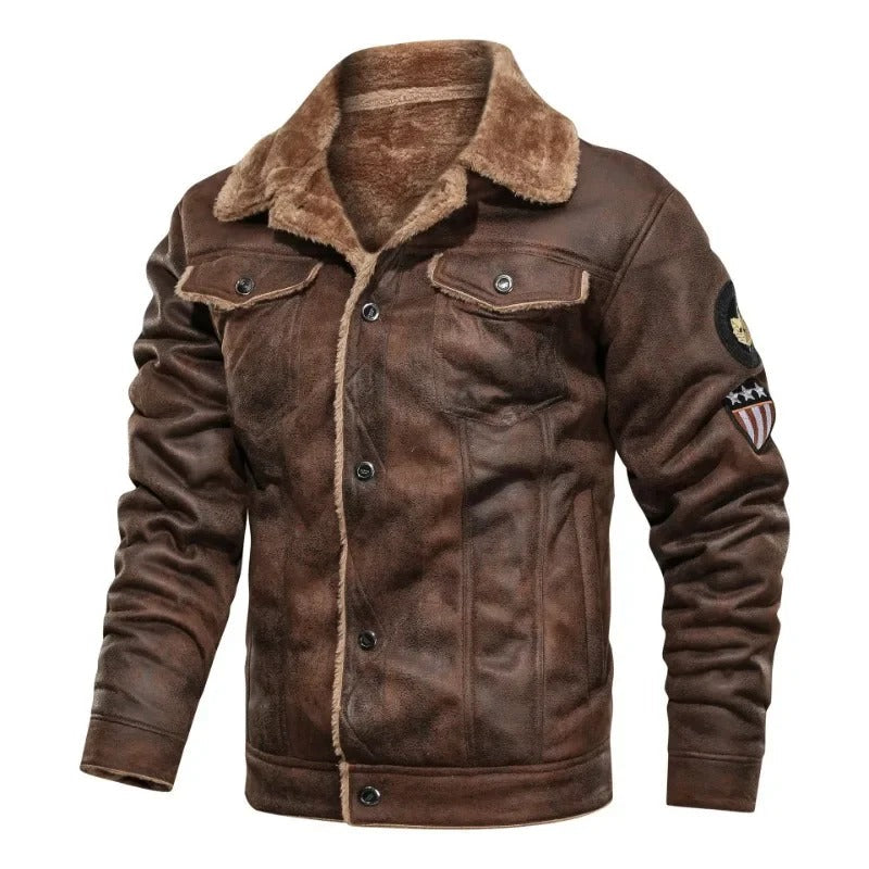 Elegantne soe fleece nahkjakk
