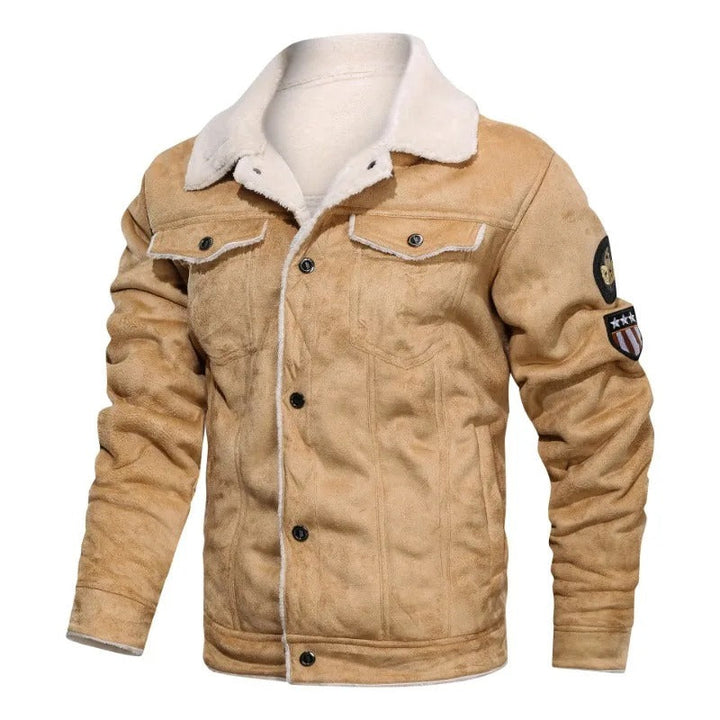 Elegantne soe fleece nahkjakk