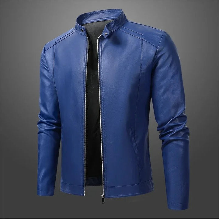 Elegantne meeste nahk biker-jakk