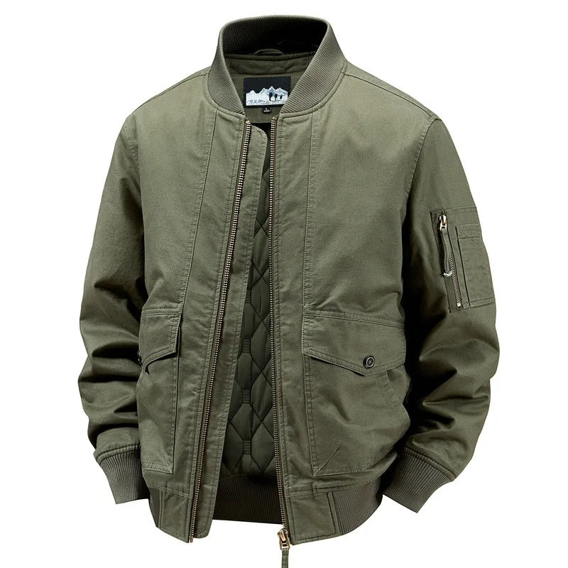 Elegantne puuvillane bomberjakk