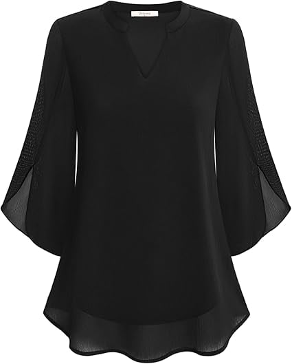 Claudia – Chiffonist blusš V-kaelusega