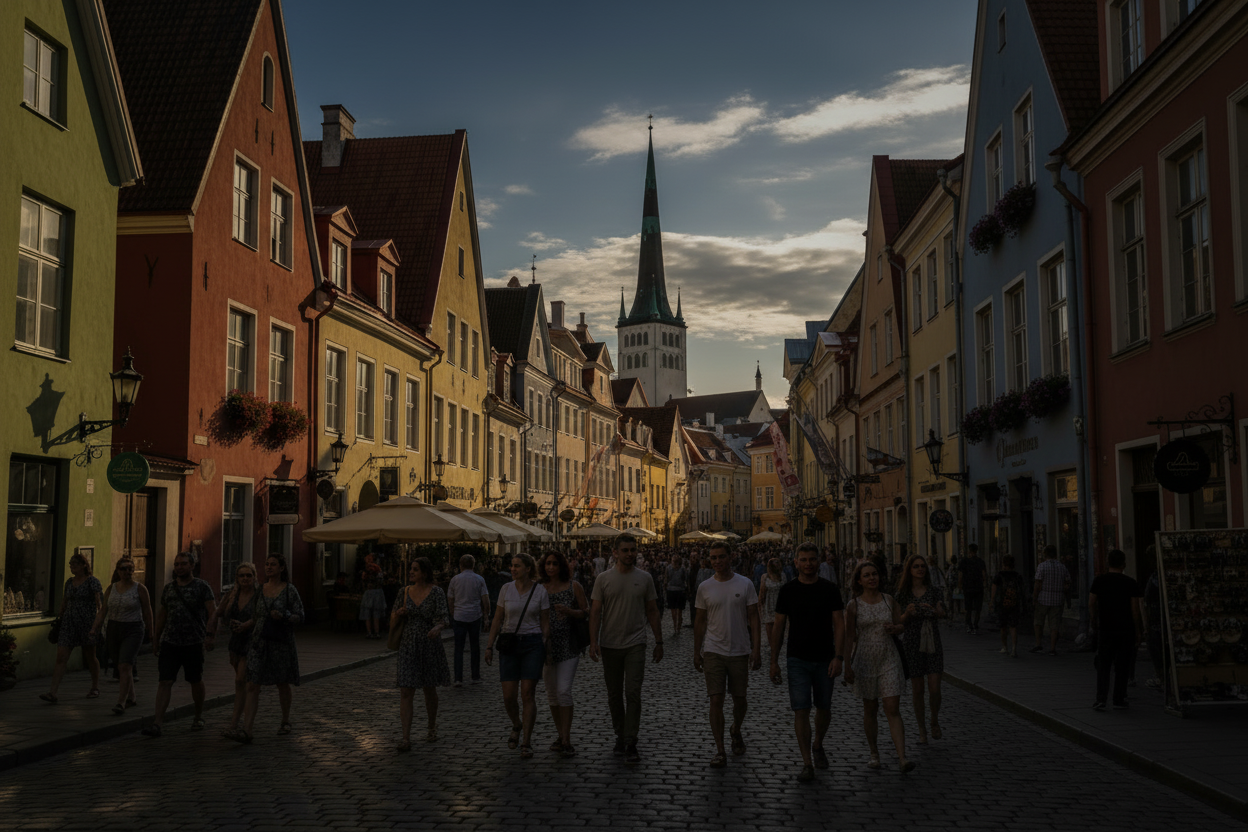 Sunny Estonian city - darker exposure
