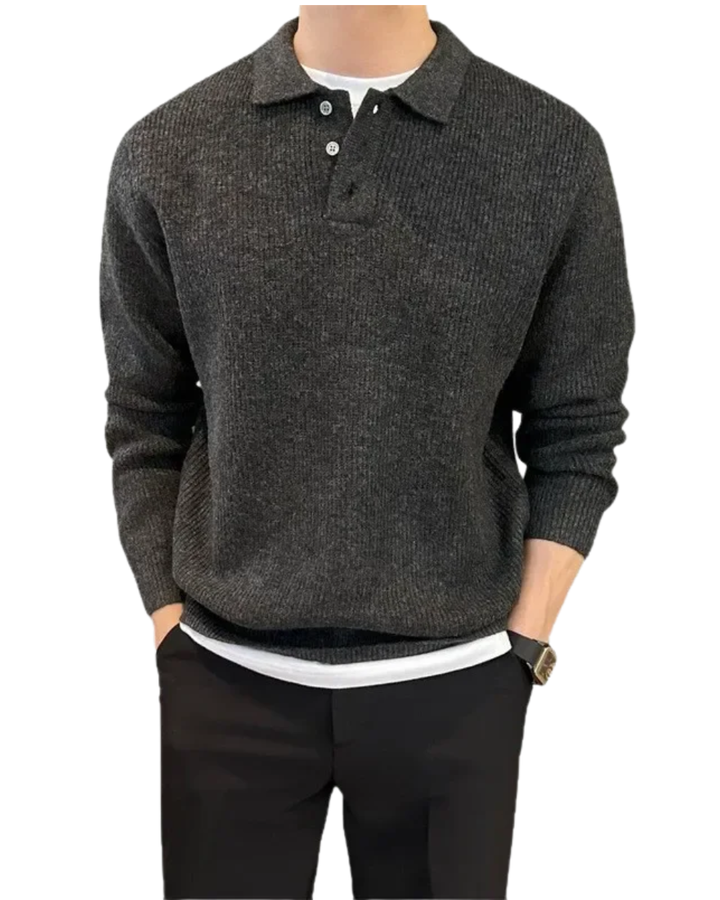 Elegantne kudumisega polosweater