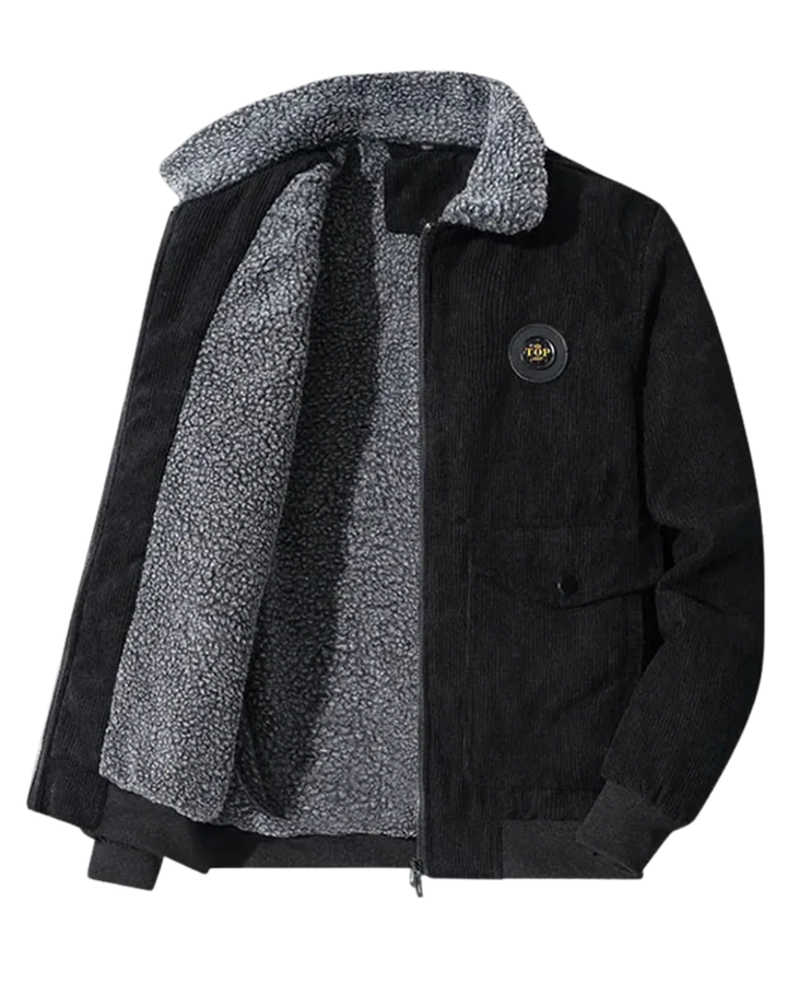 Elegantne Corduroy jakk fleecevoodriga