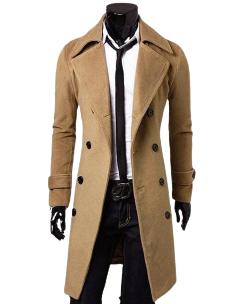 Elegantne pikk trenchcoat