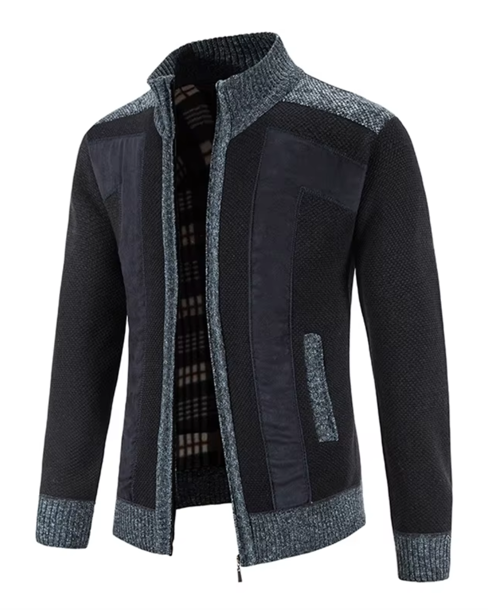 Elegantne kootud vest lukuga