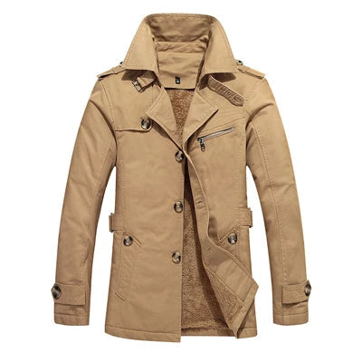 Elegantne vatitud trenchcoat
