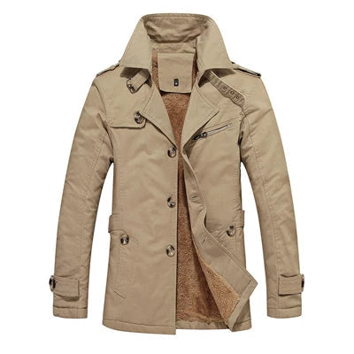 Elegantne vatitud trenchcoat