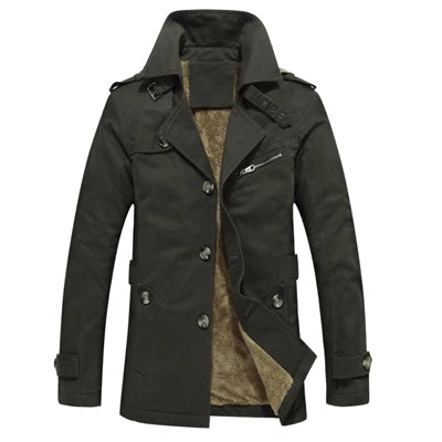 Elegantne vatitud trenchcoat