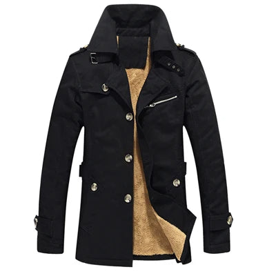Elegantne vatitud trenchcoat